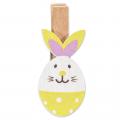 [F410522] Holzklammer Osterhase Grün ca. 22x37 mm